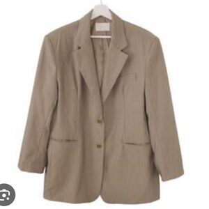 OAK + FORT Beige Single-Breasted Blazer